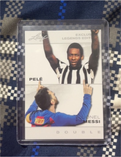 2024 Leaf Exclusive Legends Edition Pele / Lionel Messi Double — front