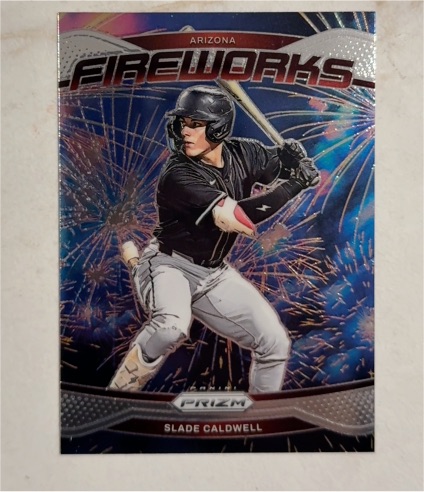 2025 Panini Prizm Fireworks #15 Slade Caldwell — front