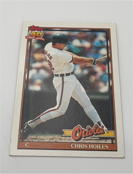 1991 Topps #42 Chris Hoiles — front
