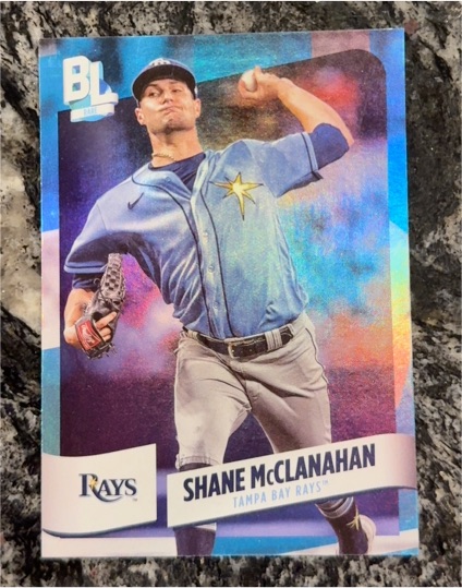 2024 Topps Big League #252 Shane McClanahan Rare Blue Foil — front