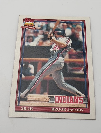 1991 Topps #47 Brook Jacoby — front