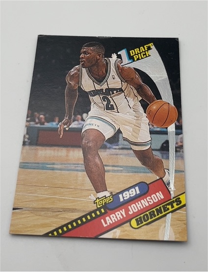 1991 Topps #1 Draft Pick Larry Johnson #11 — front