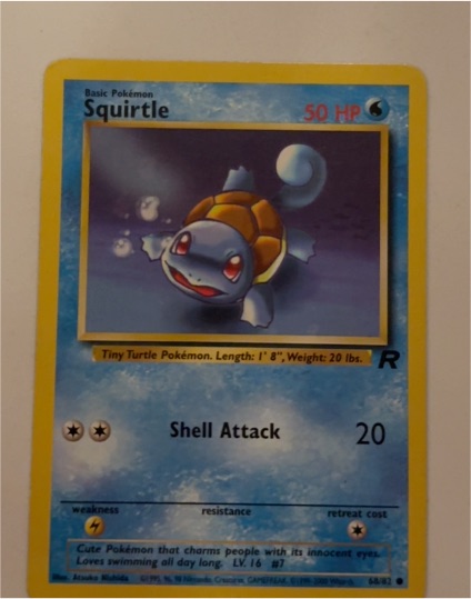 1999 Pokémon Team Rocket #68 Squirtle — front