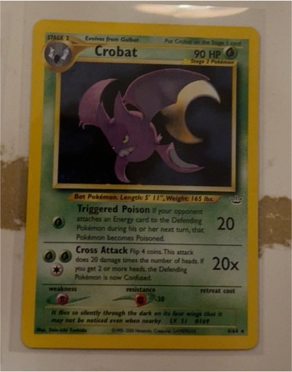 2001 Pokemon Neo Revelation #4 Crobat — front