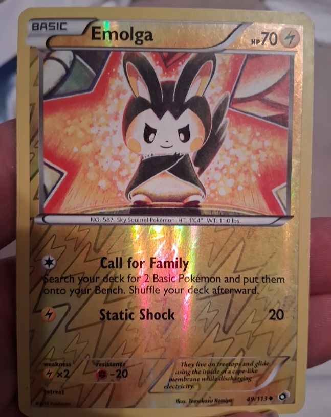 2013 Pokémon Black & White Legendary Treasures #49 Emolga — front