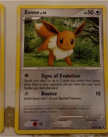 2009 Pokémon Rising Rivals #59 Eevee — front