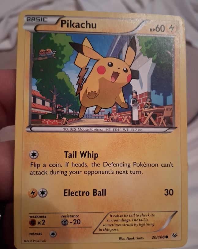 2015 Pokémon XY Roaring Skies #20 Pikachu — front