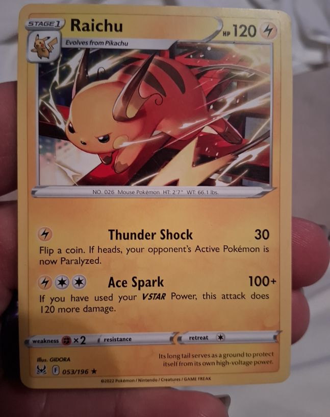 2022 Pokémon #053 Raichu — front