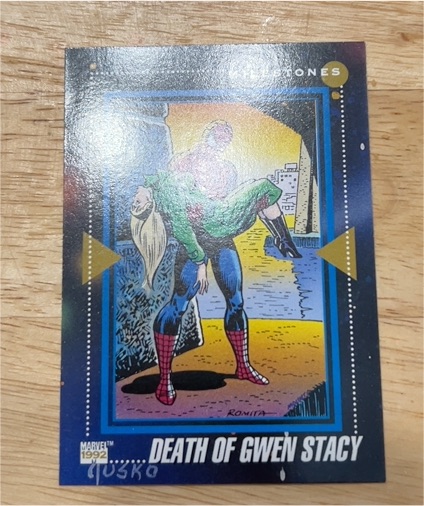 1992 Impel Marvel Universe Series 3 #197 Death of Gwen Stacy — front