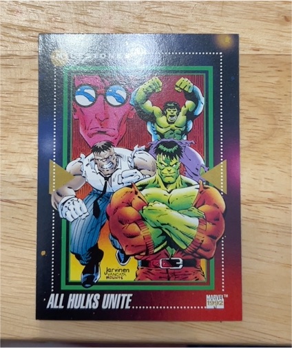 1992 Impel Marvel Milestones #194 All Hulks Unite — front