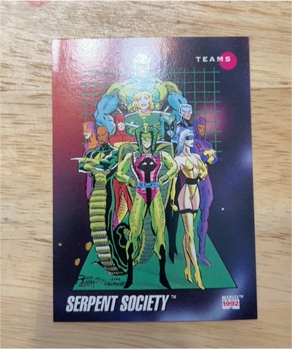1992 Impel Marvel Universe #183 Serpent Society — front