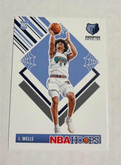 2024-25 Panini NBA Hoops Rookie Card J. Wells — front