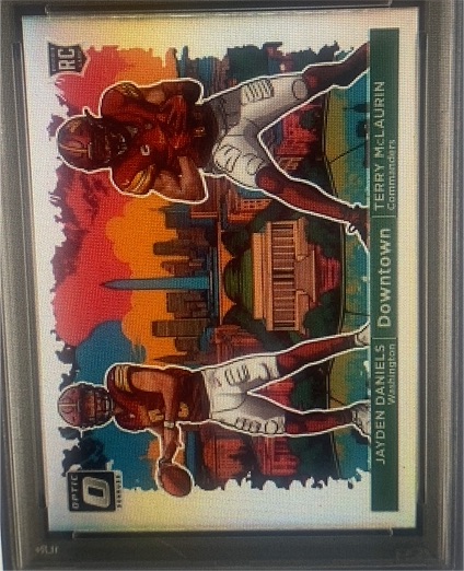 2024 Panini Donruss Optic #6 Jayden Daniels & Terry McLaurin Downtown Duos — front