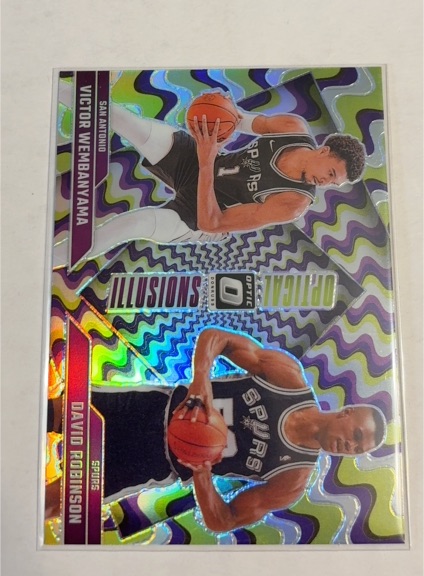 2024-25 Donruss Optic Optical Illusions #5 Victor Wembanyama/David Robinson — front
