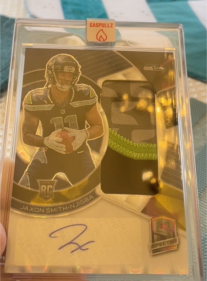 2022 Panini Spectra #214 Jaxon Smith-Njigba Rookie Patch Auto — front