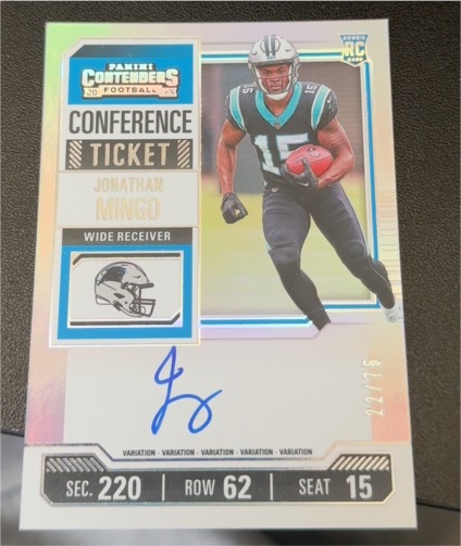 2023 Panini Contenders Conference Ticket #220 Jonathan Mingo — front