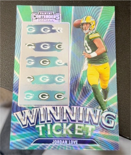 2023 Panini Contenders #10 Jordan Love Winning Ticket — front