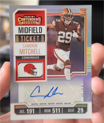 2023 Panini Contenders Midfield Ticket #Cameron Mitchell — front