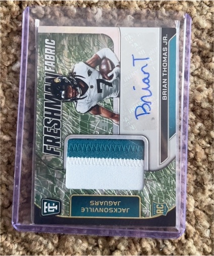 2024 Panini Totally Certified Freshman Fabric #FFS-BTJ Brian Thomas Jr. — front