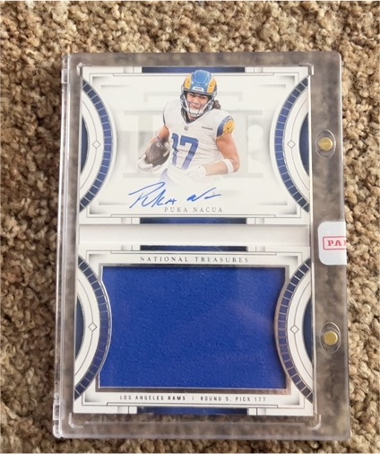 2023 Panini National Treasures Rookie Jumbo Booklet #RJB-PN Puka Nacua — front