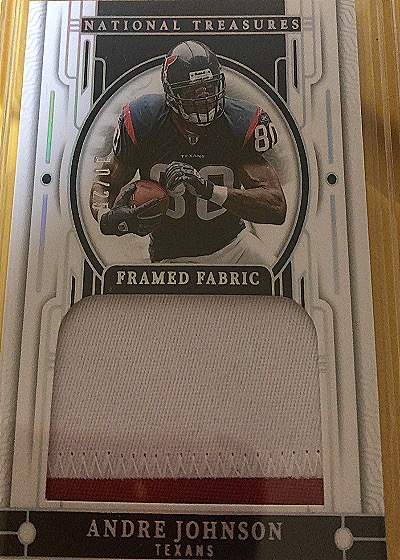 2023 Panini National Treasures Framed Fabric #FFA-AJN Andre Johnson — front