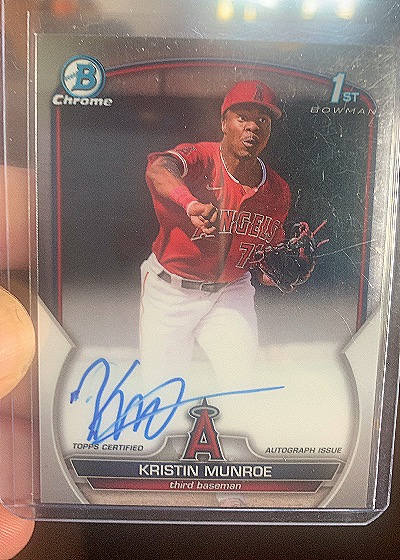 2023 Bowman Chrome #CPA-KME Kristin Munroe — front