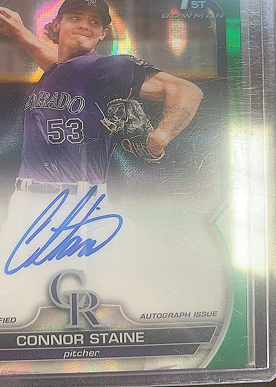 2023 Bowman Chrome #CPA-CSE Connor Staine — front
