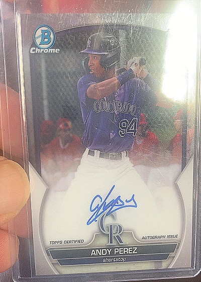 2023 Bowman Chrome #CPA-APZ Andy Perez — front