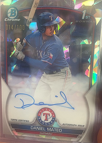 2020 Bowman Chrome #014 Daniel Mateo — front