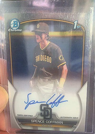 2016 Bowman Chrome 1st Bowman Spence Coffman — front