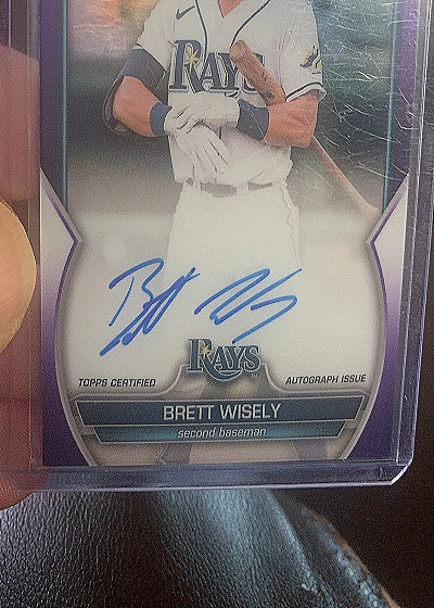 2023 Bowman Chrome #CPA-BW Brett Wisely — front