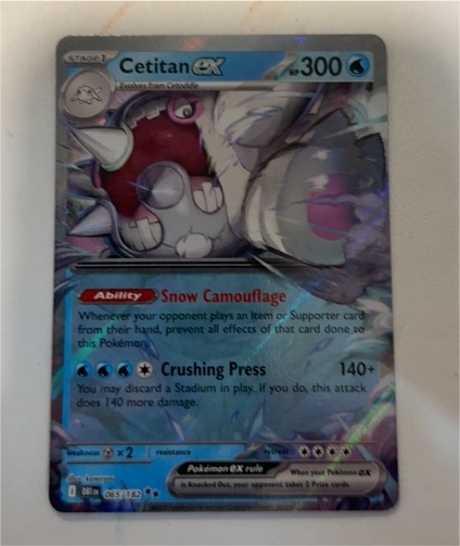 2022 Pokémon SV10: Destined Rivals #065 Cetitan EX — front