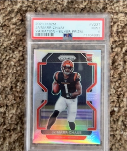 2021 Panini Prizm #337 Ja'Marr Chase Silver Prizm Rookie Variation — front