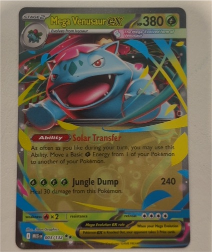 Mega Venusaur ex 003/132 Pokémon TCG Mega Evolution — front