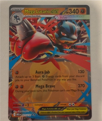 2025 Pokemon Mega Evolution #077 Mega Lucario EX — front