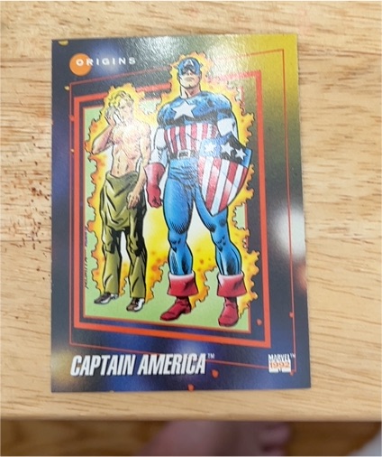 1992 Impel Marvel Universe Series 3 #166 Captain America Origins — front