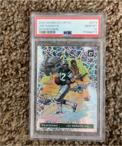2021 Donruss Optic #DT4 Joe Namath Downtown — front
