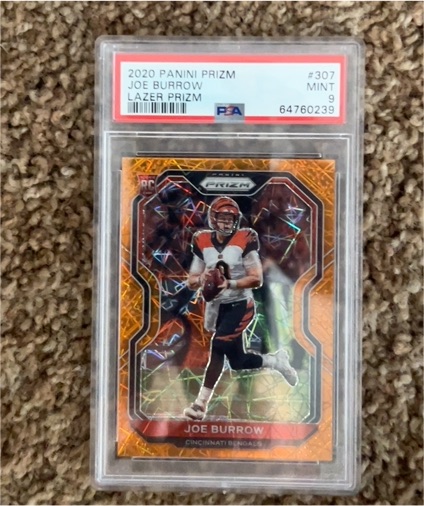 2020 Panini Prizm #307 Joe Burrow Lazer Prizm — front