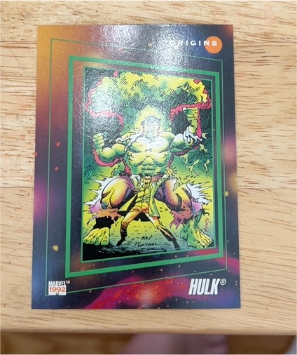 1992 Impel Marvel Universe Series 3 #161 Hulk Origins — front