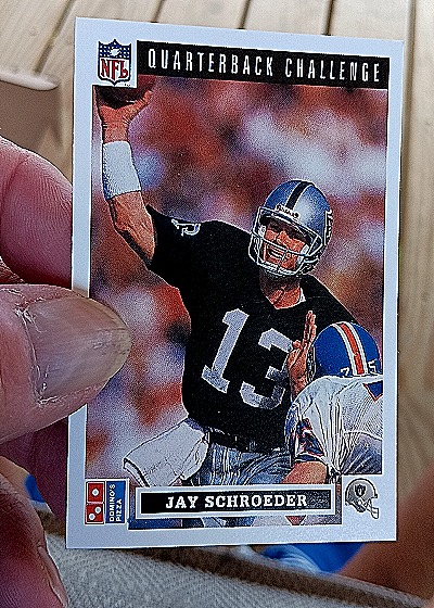 1991 Upper Deck Domino's Pizza Quarterback Challenge #14 Jay Schroeder — front