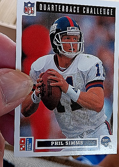 1991 Upper Deck Domino's The Quarterbacks #17 Phil Simms — front