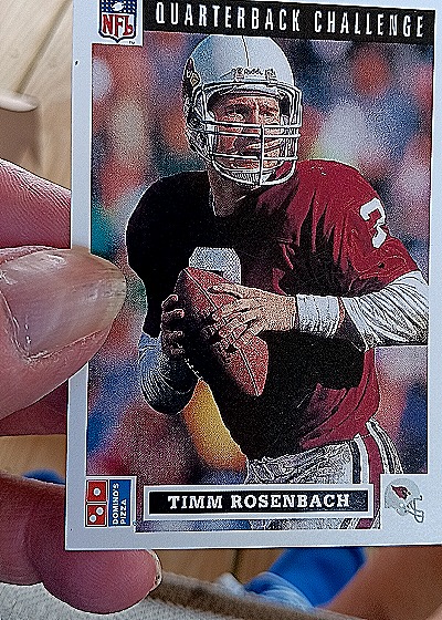 1991 Upper Deck Domino's Pizza Quarterback Challenge #20 Timm Rosenbach — front