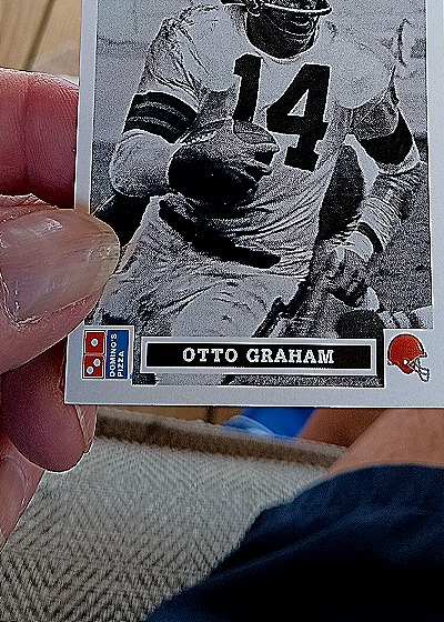 1991 Upper Deck Domino's Pizza Quarterback Challenge #36 Otto Graham — front