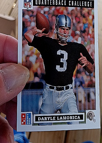 1991 Upper Deck Domino's Pizza Quarterback Challenge #39 Daryle Lamonica — front