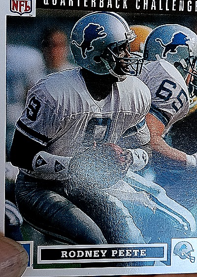 1991 Upper Deck Domino's The Quarterbacks #8 Rodney Peete — front