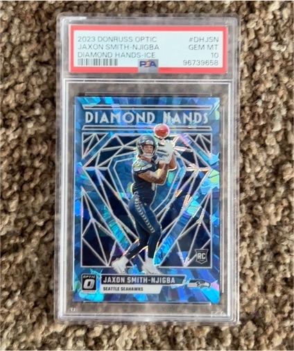 2023 Panini Donruss Optic #DH-JSN Jaxon Smith-Njigba Diamond Hands — front