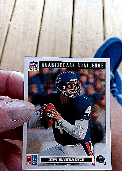 1991 Upper Deck Domino's Quarterback Challenge #3 Jim Harbaugh — front
