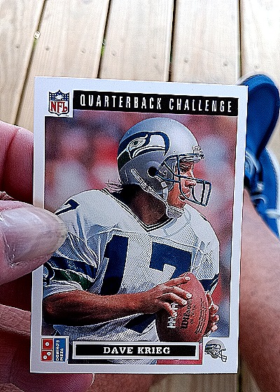 1991 Upper Deck Domino's Quarterback Challenge #27 Dave Krieg — front