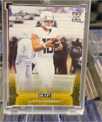 2020 Leaf Draft #03 Justin Herbert — front