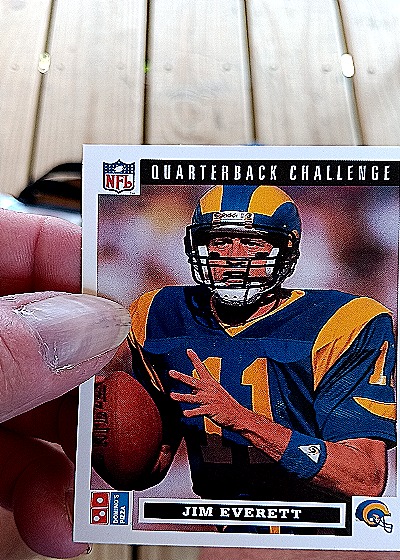 1990 Domino's Pizza #27 Jim Everett — back
